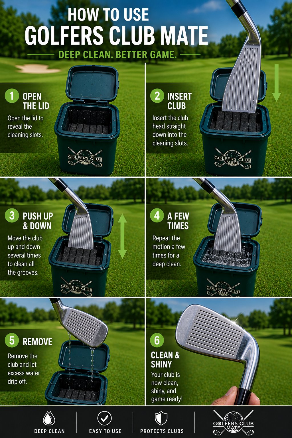 Golfers Club Mate Blue - Step by Step